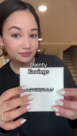 love dainty hoops 🤍 #earrings #hoops #daintyjewelry 