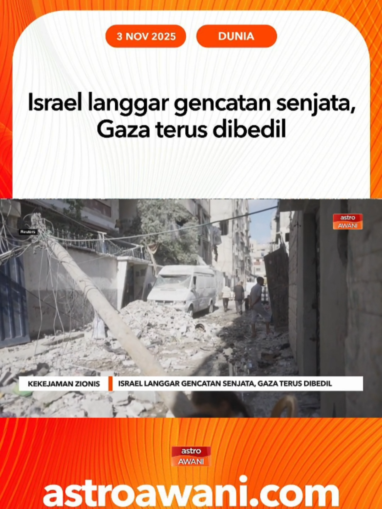 Tentera Israel terus melancarkan serangan ke atas Gaza dan Khan Younis walaupun perjanjian gencatan senjata sedang berkuat kuasa. Serangan udara dan artileri memusnahkan kediaman serta menyebabkan korban jiwa meningkat. #AWANInews