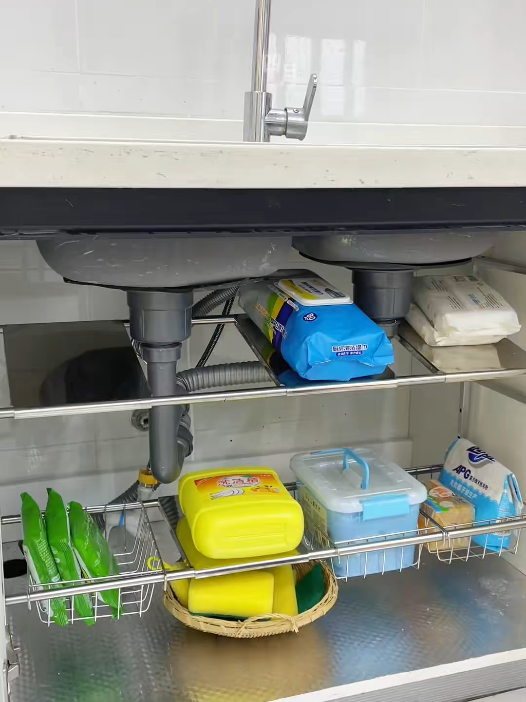 Mẫu Kệ Gầm Bếp Đựng Đồ #giadung #kedungdo #kegambep #kedanang #kenhabep