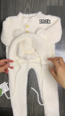 Bodysuit len lông ấm liền thân cho bé từ 5 đến 12kg, Body len gấu kèm mũ #trending #bodychipchobe #tiktok #xuhuong #bộbégái 