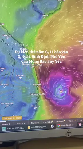 Dự đoán bão số 13 Kalmaegi sẽ vào Q Ngãi, B. Định, Phú Yên