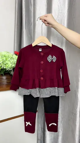 Sét bộ quần áo thu đông dài tay xinh xắn cho bé gái#xuhuong #thoitrangtreem #quanaotreem #bothudongbegai #Tiemnhana 