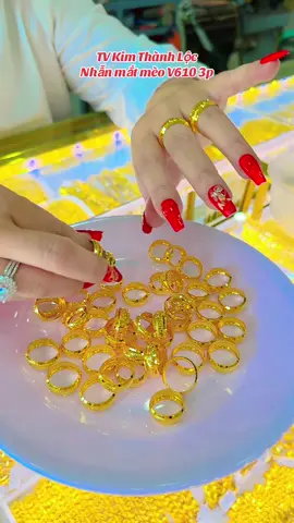 Nhẫn chạm máy 3 phân vàng 610 siêu to, siêu sáng  #kimthanhlocjewelry💎 #xuhuongtiktok2025☘️🍀♥️😘 #viraltiktok 