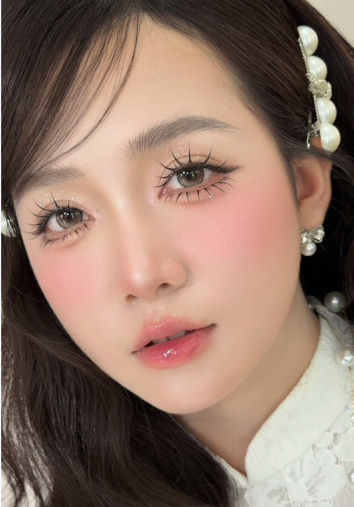Bài nâng cao dâu 1:1 nhà tui. Tone hồng baby cho dâu tham khảo mùa cưới #makeupcodau #irismakeup #makeuphanoi #makeuptiec 