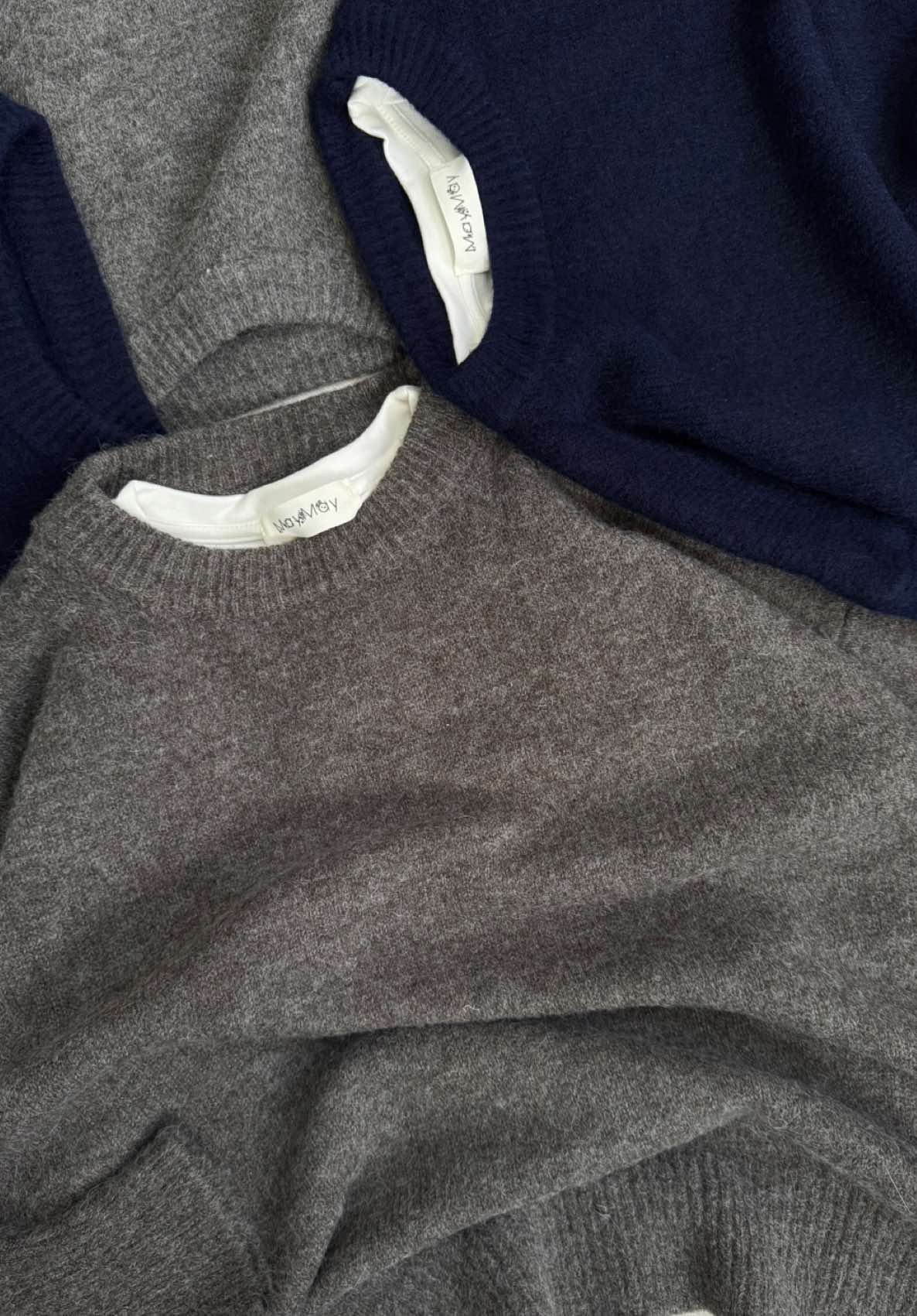 Woolen plain sweaters 🍂 Colours - Navy, grey Size-free #autumnfashion #pinterest #sweater #fyp #olive_np 