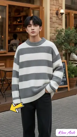 Áo len nam sọc ngang nâu kem mang phong cách Hàn Quốc, chất len dày dặn, mềm mịn, giữ ấm tốt mà vẫn thoáng khí. Thiết kế cổ tròn trẻ trung, dễ phối cùng quần jean hoặc quần âu, phù hợp đi học, đi chơi hay hẹn hò. #AolenNam #PhongcachHanQuoc #AolenSocNgang #AothudongNam #ThoitrangNam @A.T Store  @A.T Store  @A.T Store 