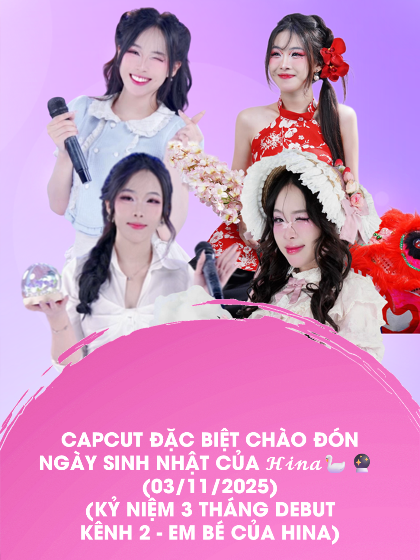 |ST_Krystal S| CapCut đặc biệt chào đón ngày sinh nhật của @𝓗𝓲𝓷𝓪🦢🔮 (03/11/2025) Chỉ còn vài giờ nữa là đến buổi live sinh nhật của Hina sẽ diễn ra lúc 20h30 tối nay tại kênh @ST_Krystal S🔮. Bé Thanh từ “Kênh 2 - Em bé của Hina” sẽ cho mọi người và gia đình Hậu cung Hou Nai những hình ảnh nho nhỏ của Hina! 🥰 #CapCut #kenh2 #embecuahina #hina_st #only_hounai 