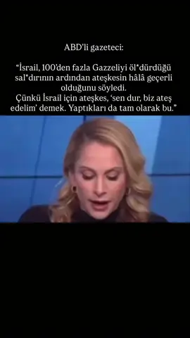 ABD’li gazeteci: “İsrail, 100’den fazla Gazzeliyi öl*dürdüğü sal*dırının ardından ateşkesin hâlâ geçerli olduğunu söyledi. Çünkü İsrail için ateşkes, ‘sen dur, biz ateş edelim’ demek. Yaptıkları da tam olarak bu.”