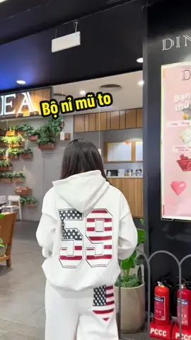 Bộ nỉ mũ ống suông #xuhuong #hienkimcuong #boni #bonidangrong 