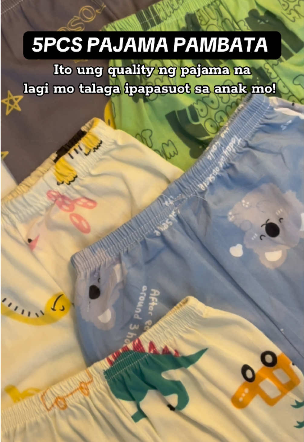 mi grabe ang mura 5pcs 0-5yrs old ung sizes ng pajama na to go na! #pajama #pajamaforkids #kidspajama 