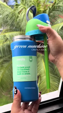 16oz. water bottle for your kiddo! 💙💚 #owala #owalawaterbottle #owalafreesip #leakproof 