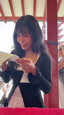 Love getting my fortune at the temple whenever I come to Japan #japantravel #tokyo #sensojitemple 