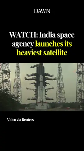 India launched its heaviest ever communication satellite on Sunday, the latest step in the country’s ambitious space programme. The CMS-03 satellite blasted off from Sriharikota in the southern state of Andhra Pradesh at 5:26 pm local time (1156 GMT). “Our space sector continues to make us proud!” said Prime Minister Narendra Modi, who wants to send an Indian astronaut to the Moon by 2040. Weighing about 4,410 kilogrammes, it is “the heaviest communication satellite” launched in the country, the Indian Space Research Organisation said on Thursday. For more, visit the link in our bio.  #DawnToday