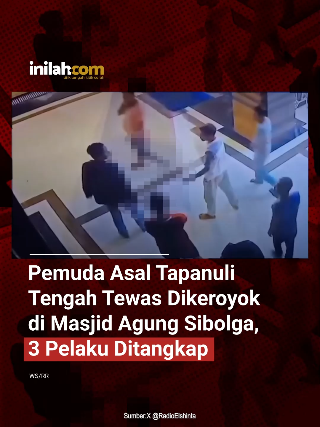 Mahasiswa Tewas Dikeroyok di Masjid Sibolga Arjuna Tamaraya (21), mahasiswa asal Tapanuli Tengah, tewas usai dikeroyok lima pria di area Masjid Agung Sibolga, Jumat (31/10) dini hari. Dari rekaman CCTV, Arjuna — yang disebut hanya ingin beristirahat di masjid — diseret keluar, dipukuli, hingga dilempar buah kelapa. Ia sempat dilarikan ke rumah sakit, tapi nyawanya tak tertolong. Polisi telah menangkap pelaku dan menjerat mereka dengan pasal pembunuhan serta pencurian dengan kekerasan. Keluarga korban menuntut keadilan, sementara pihak masjid menegaskan tidak terlibat dalam aksi brutal tersebut. “Rumah Allah seharusnya menjadi tempat paling aman di bumi,” ujar Wakil Ketua DPRD Sibolga, Jamil Zeb Tumori. — 📰 Baca berita di inilah.com #inilahNews #InilahCom #TitikTengah #TitikCerah #Sibolga #SumateraUtara #Kekerasan #Kemanusiaan #InilahDotcom