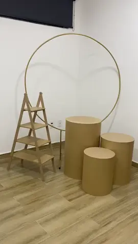 Kit Trio de Cilindro + Painel Arco para Bexiga Decoração Escadinha Lembrancinhas Pegue e Monte 