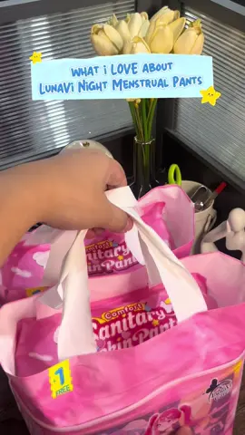 What i L-O-V-E about LunaVi Night Menstrual Pants 😍💖 Hey ladies! Catch up with this amazing napkin pants 🥰 Order now and experience a no-worry nights even on your red days! 💯🛒 #lunavicare #menstrualpants #sanitarynapkin #heavyflow #menstrualpantsrecommendation 