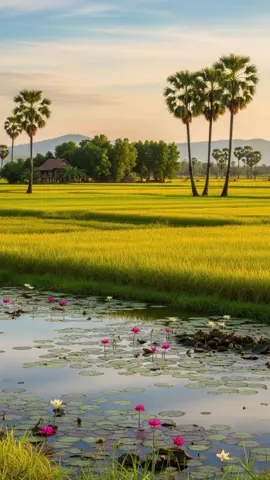 ស្រណោះជំនោរកក្តិក #ទេសភាពស្រុកស្រែ🌄🏜️🌱🌼🌾🐟 