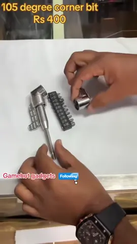 105 degree corner bit Rs 400 Gamehut gadgets -follow us 59382803 - whatsapp only#drillbit #diyproject #woodworking #endofyear #furniture 