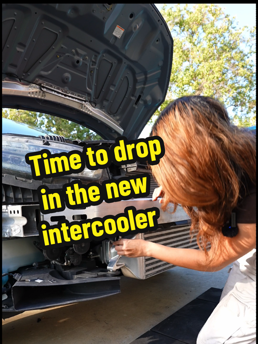 Part 3: Intercooler Install 🔩 The new intercooler is finally going in 👀 #perlasgarage  #honda  #typer  #intercooler  #carmods 