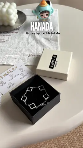 lắc tay bạc cỏ bốn lá nhà Hanada siu xinh 🍀💯✨#lactay #quatang #bac925 #hanada #xuhuong 