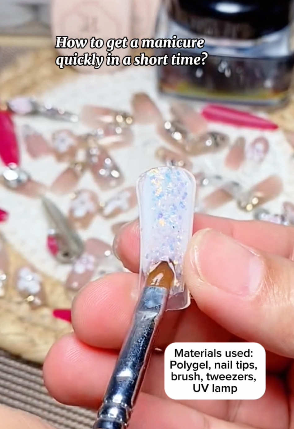 #CapCut Polygel nail art #tiktokshop #nail #simple #tutorial 