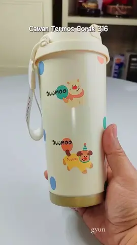 Cawan Termos Corak Kucing 316 500ml Kapasiti Besar, Kalis Bocor & Comel. #cawan #thermoscup #tumbler #drinkingbottle #botolair 