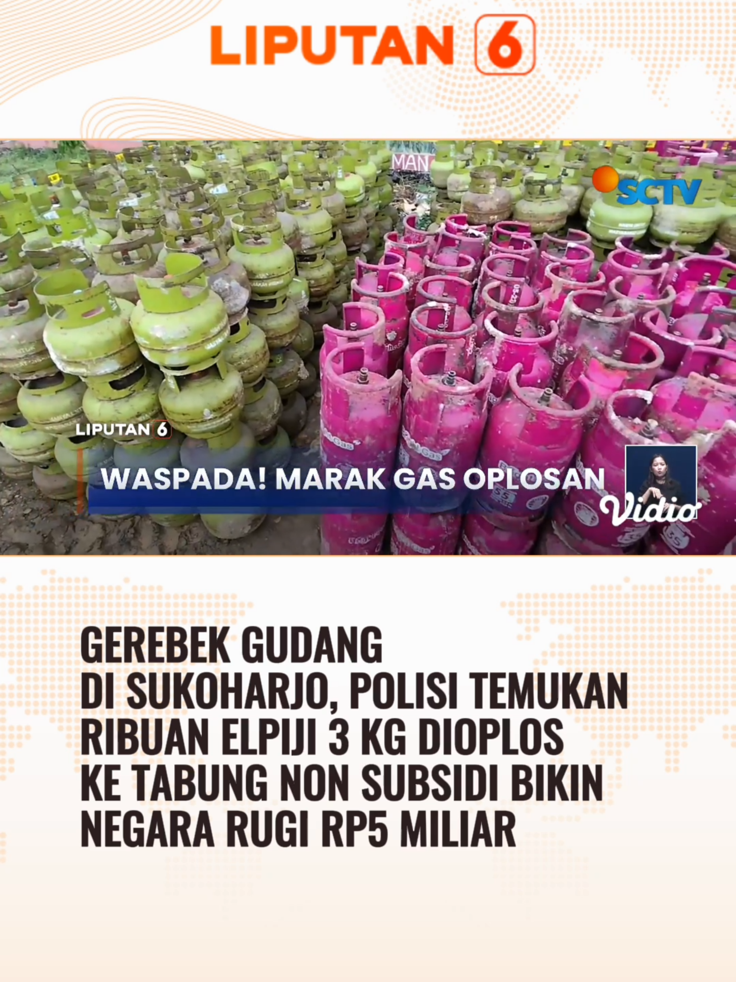 Selain merugikan negara, praktik oplos elpiji juga bikin rugi dan membahayakan konsumen! #newssctv #liputan6sctv #liputan6 #elpiji #elpiji3kg #longervideos #beritatiktok #trending #foryourpages #foryourinformation