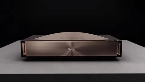 Every note, a heartbeat. Every frame, a stage. Co-engineered by #Devialet,where light and sound perform in perfect harmony. This is sound — breathing, resonating, awakening. Hear sound come alive #Hisense #HisenseLaserTVGlobalNo1 #DeluxeHomeCinema #EpicMoment