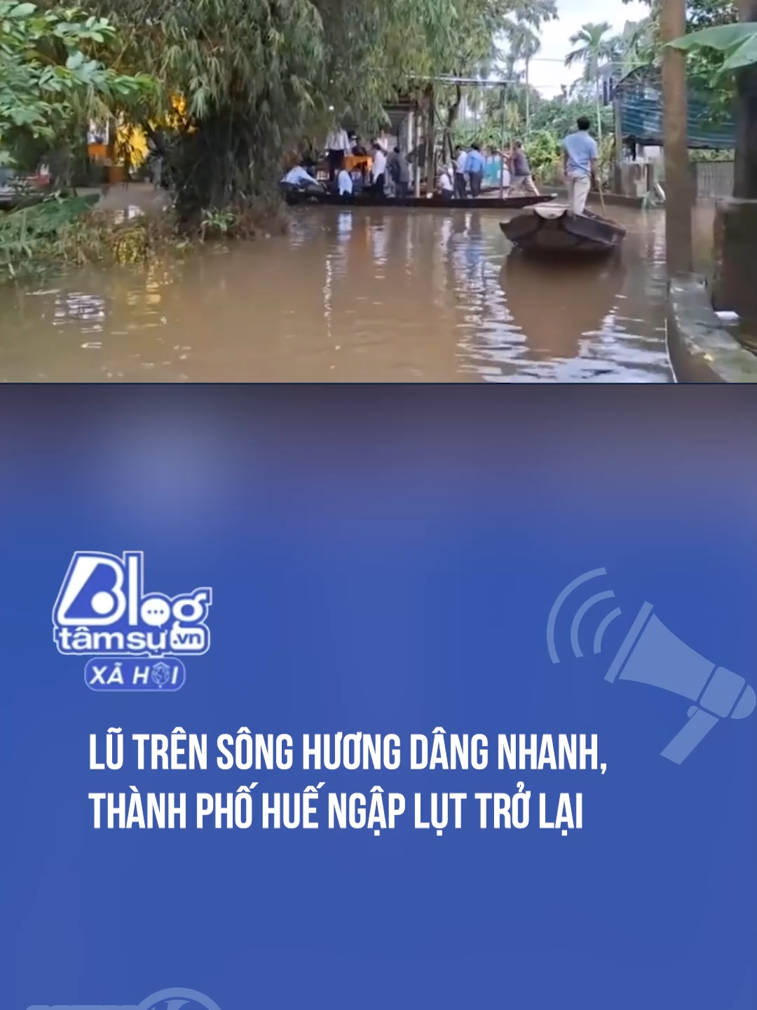 Lũ trên sông Hương dâng nhanh, thành phố Huế ngập lụt trở lại. Cre: Tạp chí Thương Gia   #btsmedia #socialnews #baihoccuocsong #social #cauchuyencuocsong #khoanhkhaccuocsong #lulut #lulutmientrung #baolu #thientai