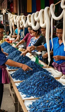 Market scorpion blue and snake white albino #animals #world #pasarhewan 