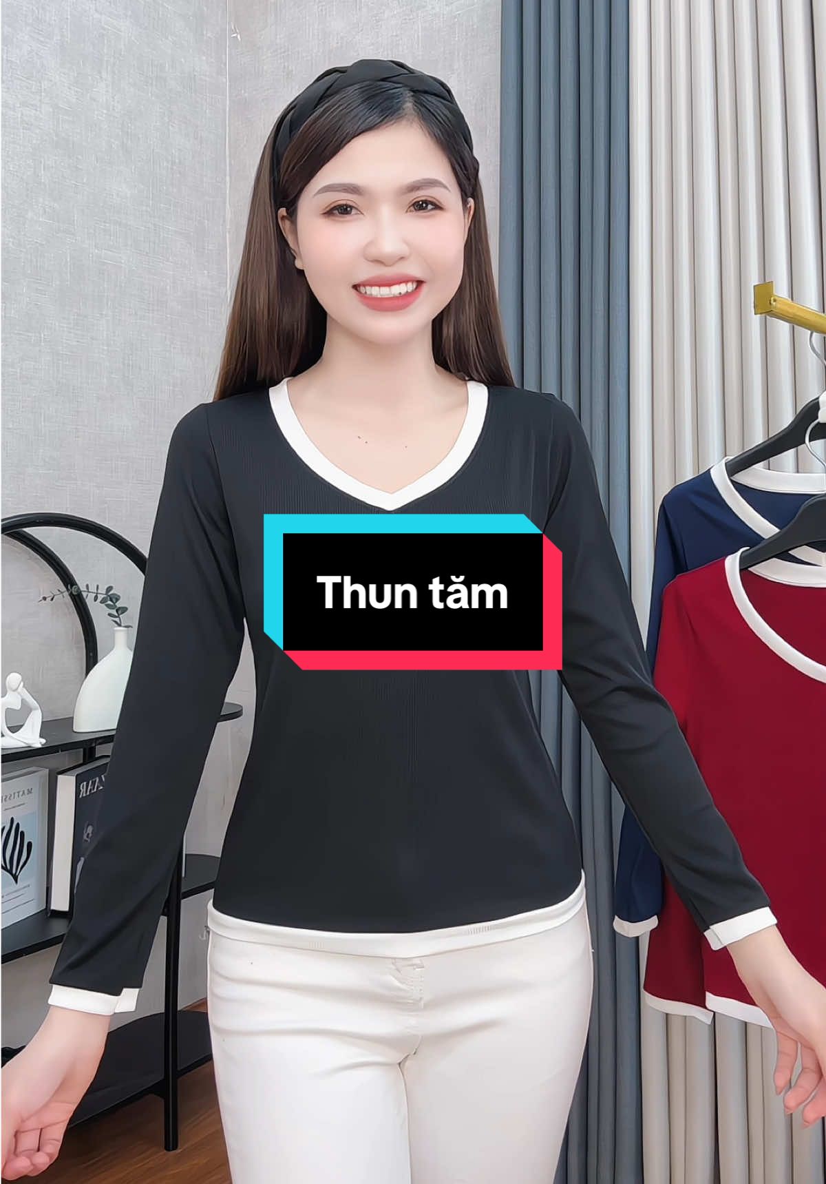 Áo thun tăm dài phối viền xinh iu #tranghaycuoi #aothundaitay #aothuntamdaitay #aothuntamnu 