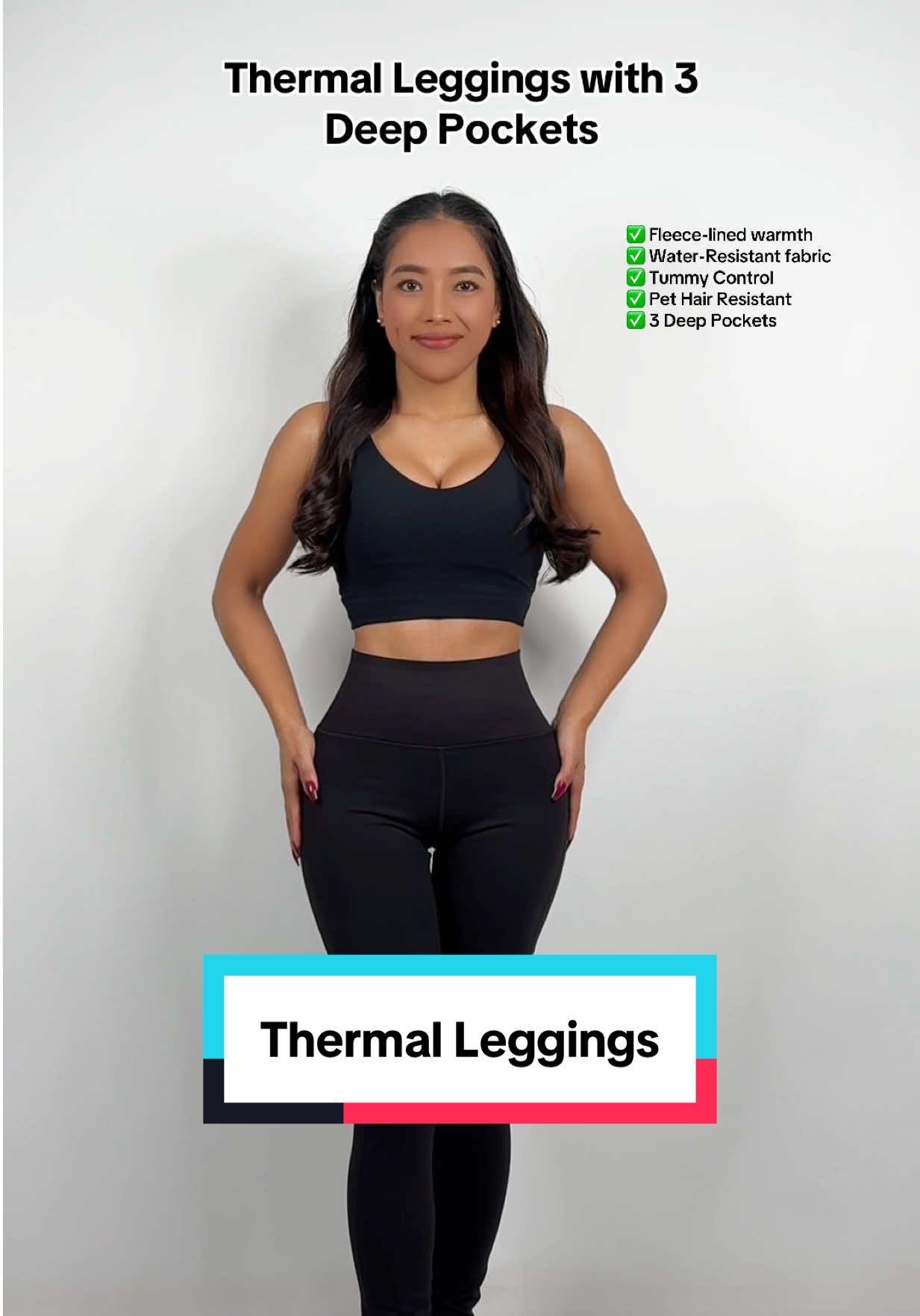 Love this thermal leggings with 3 deep pockets!❤️ Water and Pet hair resistant!  #thermalleggings #winterleggings #leggingswithpockets😁 #waterresistant #fleecelinedleggings 