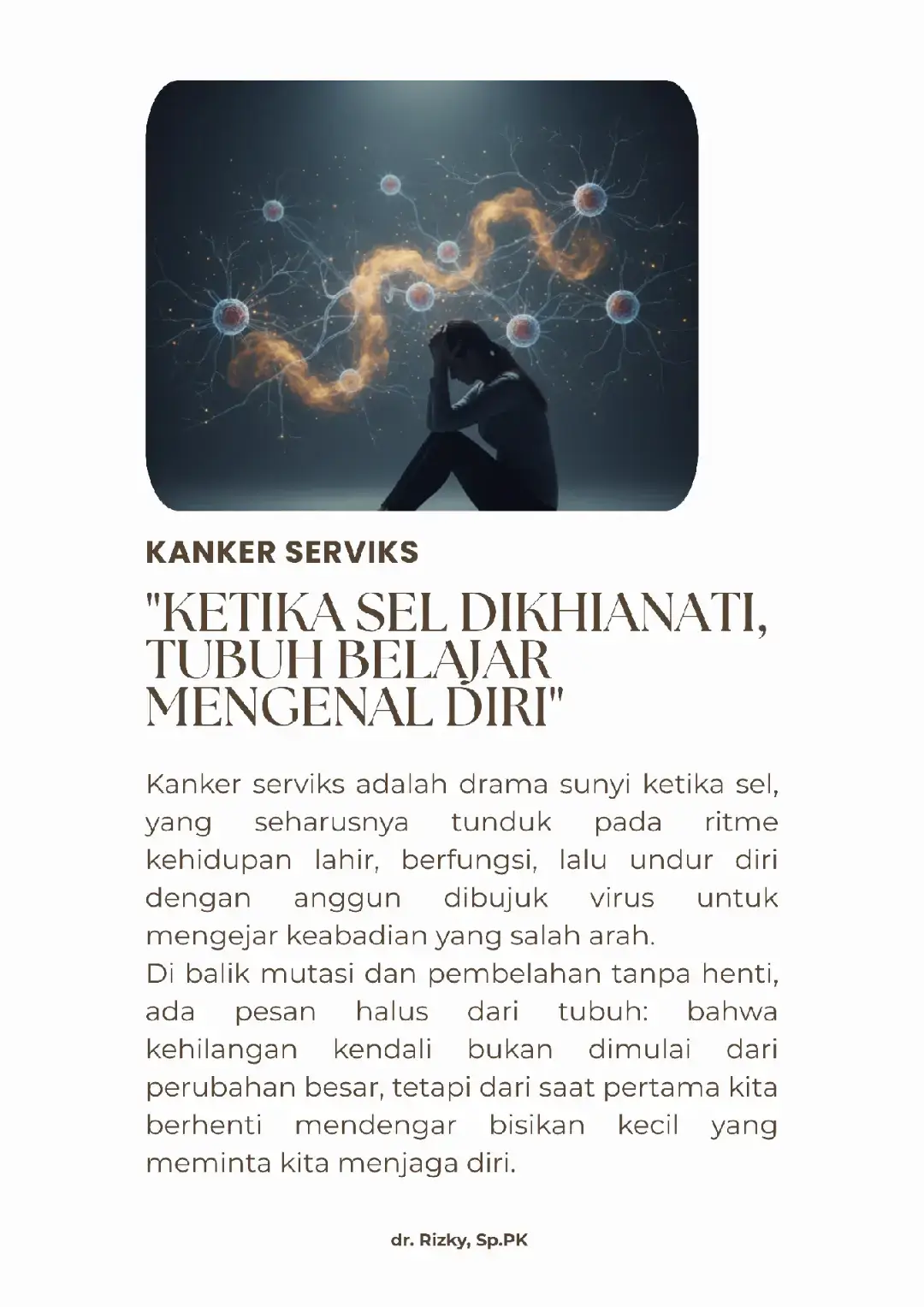 Virus bisa menipu sel. Tapi pengetahuan selalu bisa menyelamatkan hidup.🩸✨ #kankerservik #hpv #filsafat #Science 