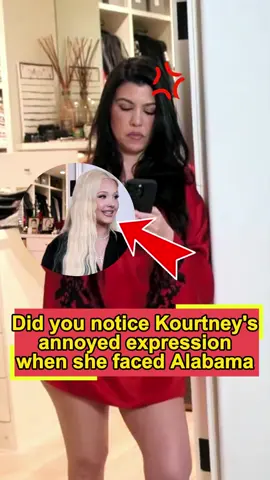 Did you notice Kourtney’s annoyed expression when she faced Alabama? Alabama made three mistakes that caused Kourtney to lose patience.#kourtneykardashian #alabamabarker #kardashians#foryou#celebrity  