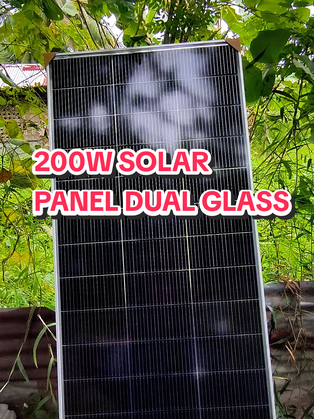 18BB Solar Panel [Dual Glass 200 Watts] New Monocrystalline Silicon 200WV Solar Panel Full Power Promise Produce 1.2KWh Every Day #solarpanel #diysolarsetup #dualglasssolarpanel 