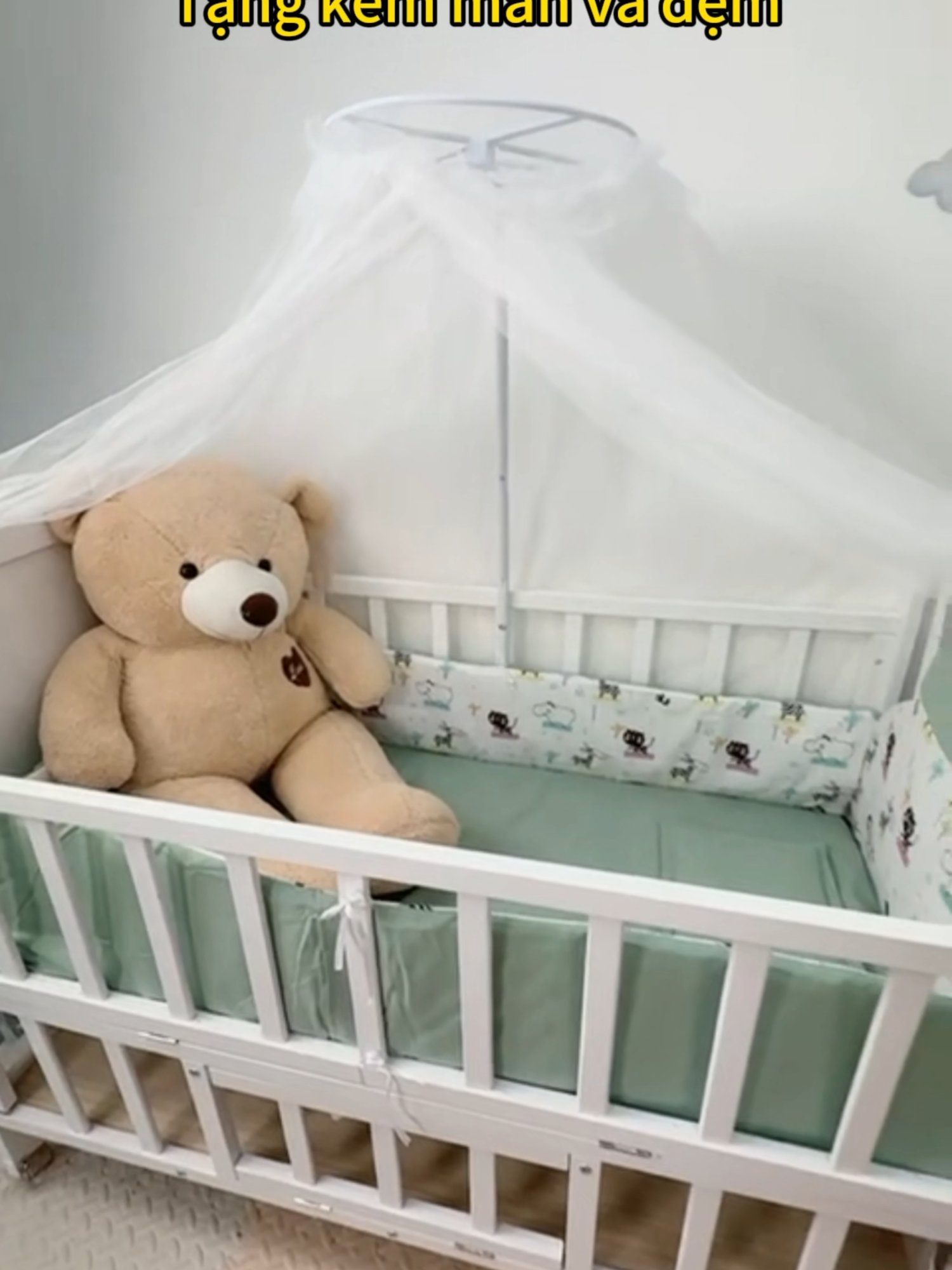 Mẹ nào tìm bộ giường cũi đa năng tham khảo nha#noicuichobe #reviewmevabe#viral