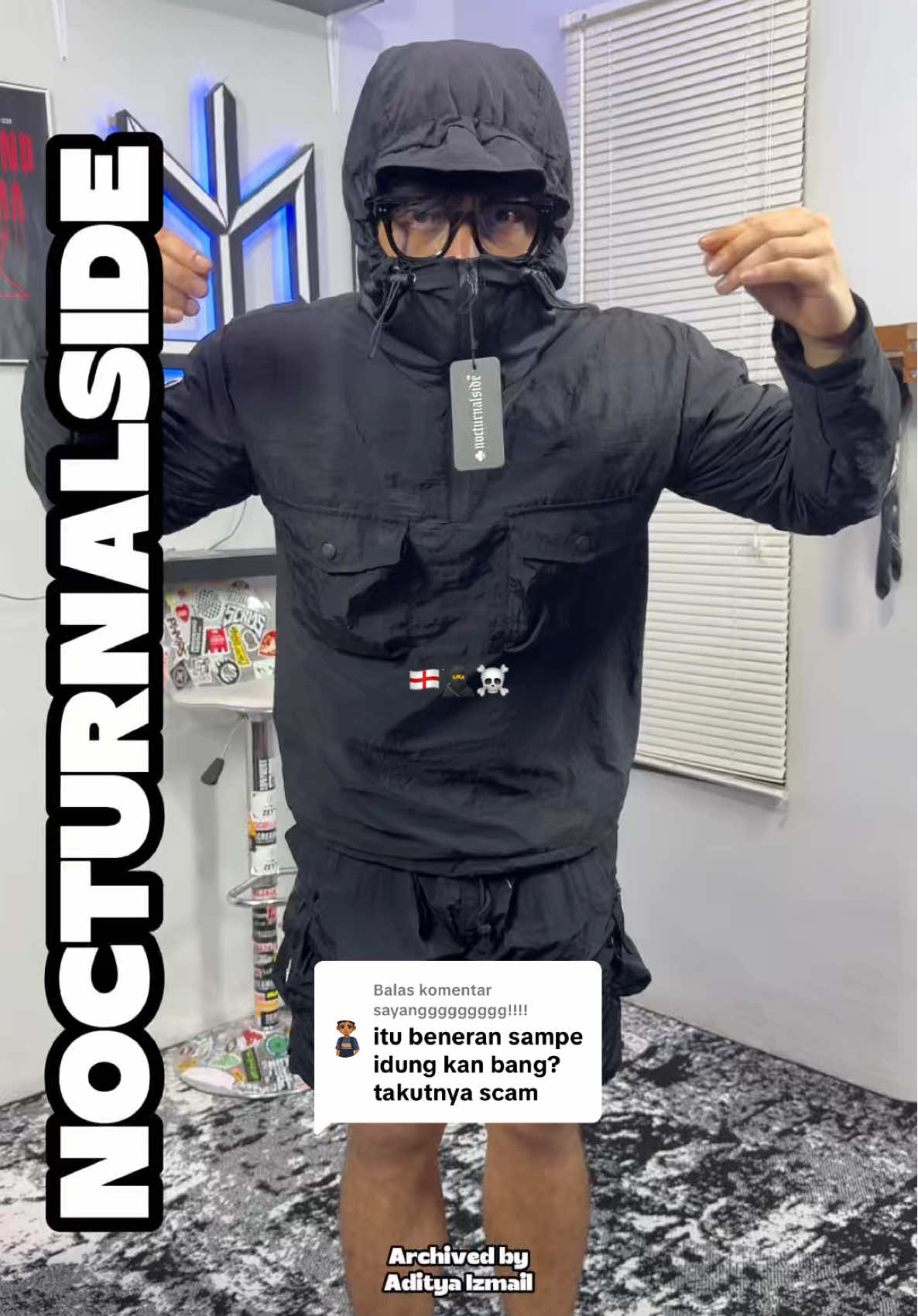 Membalas @sayanggggggggg!!!! Udah nutup mulut kaya yg di vidio percis 🥷 #overshirt #casual #ultras #hooligan 