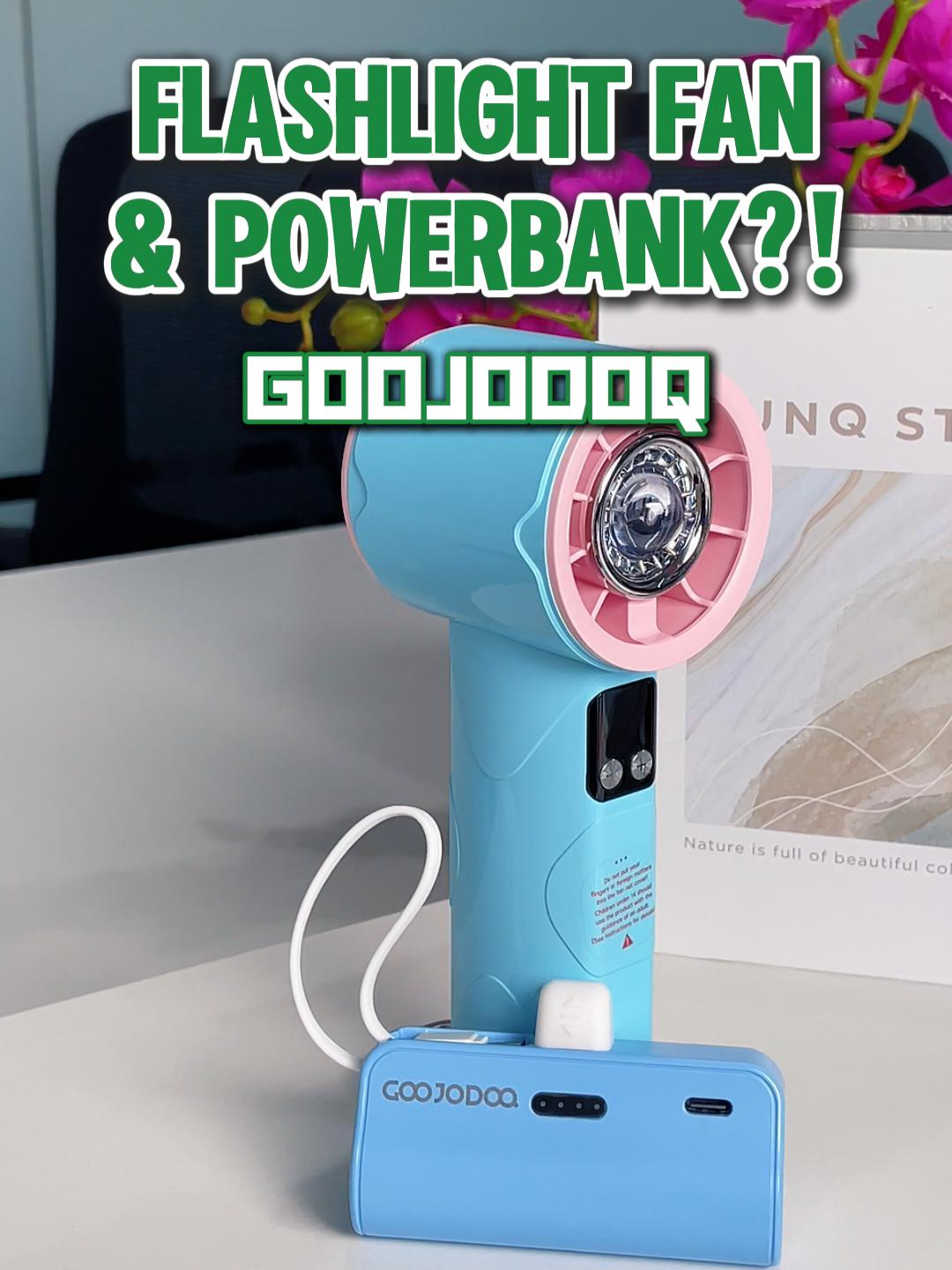 Flashlight With Powerbank!! Korang Grab Nowww!! #tiktokmalaysia #senangbawa #fyppppppppppppppppp #tiktokshopmalaysia #tekanbegkuning #grabnow #chooseyourfavorite #goojodoq #handheldfan #flashlightfan #turbofan #handheldfan #powerbank #2in1 #lightning #typec