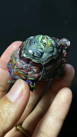 Turtle carving, material Fordite, mevaaah boskuh #batzuku #gemstone #agatedruzy #turtle #carving 