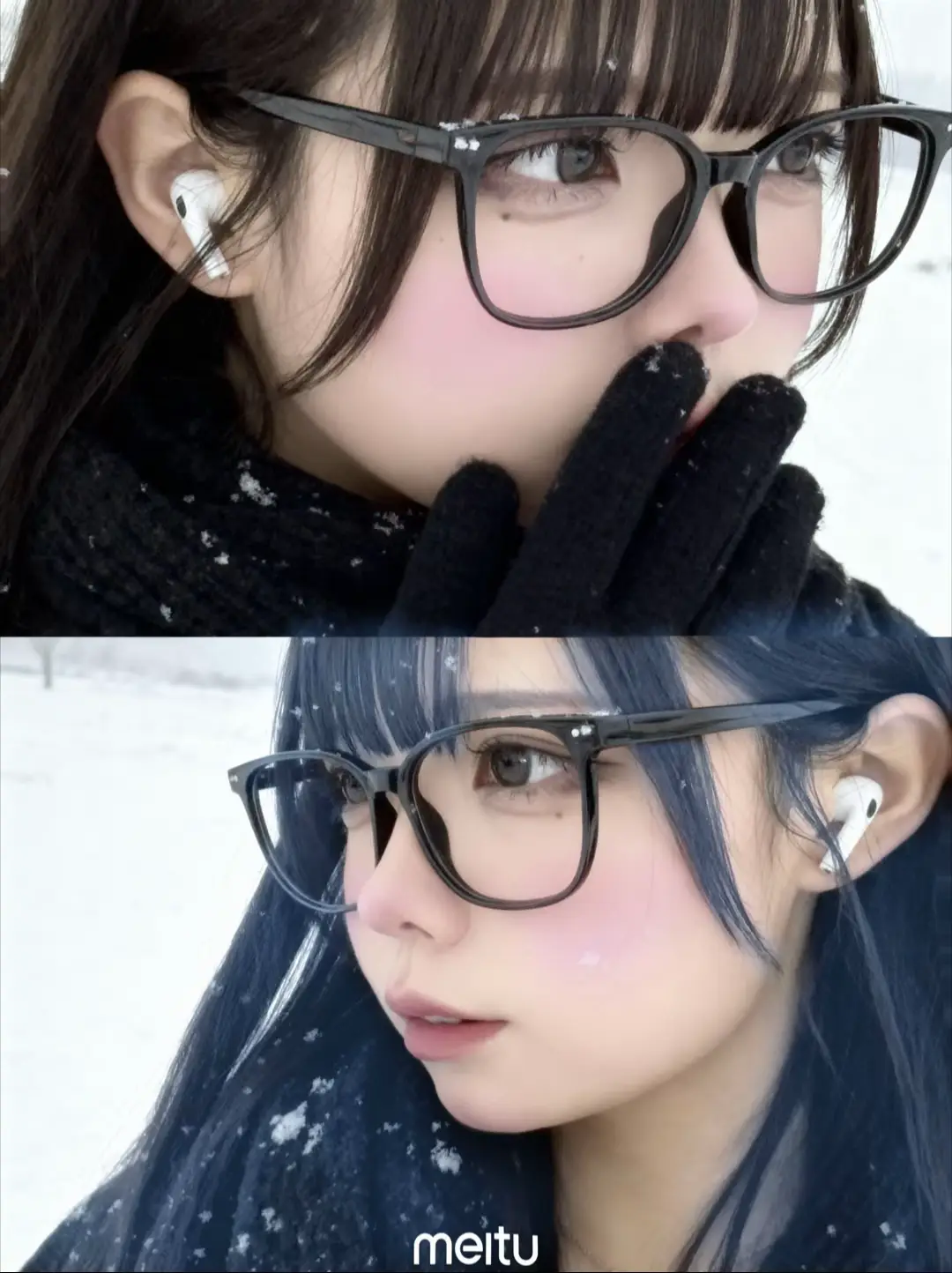 いつかしてみたい全頭青髪の加工もしてみた！！ 黒髪派？青髪派？茶髪派？教えて〜〜👶🏻ྀི⁡