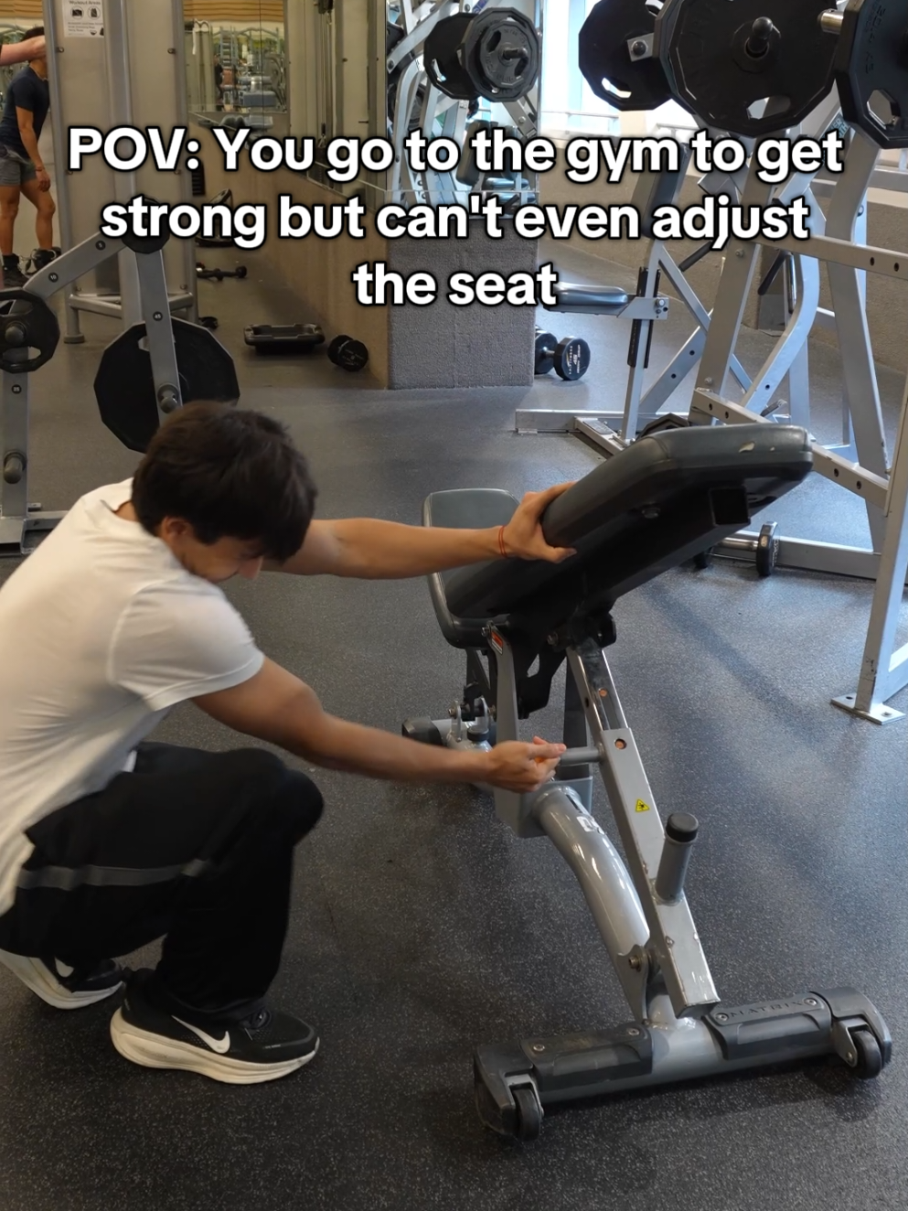 Strong everywhere except where it matters 😭  ... #pov #gymhumor #relatable #funnyvideos #fyp 