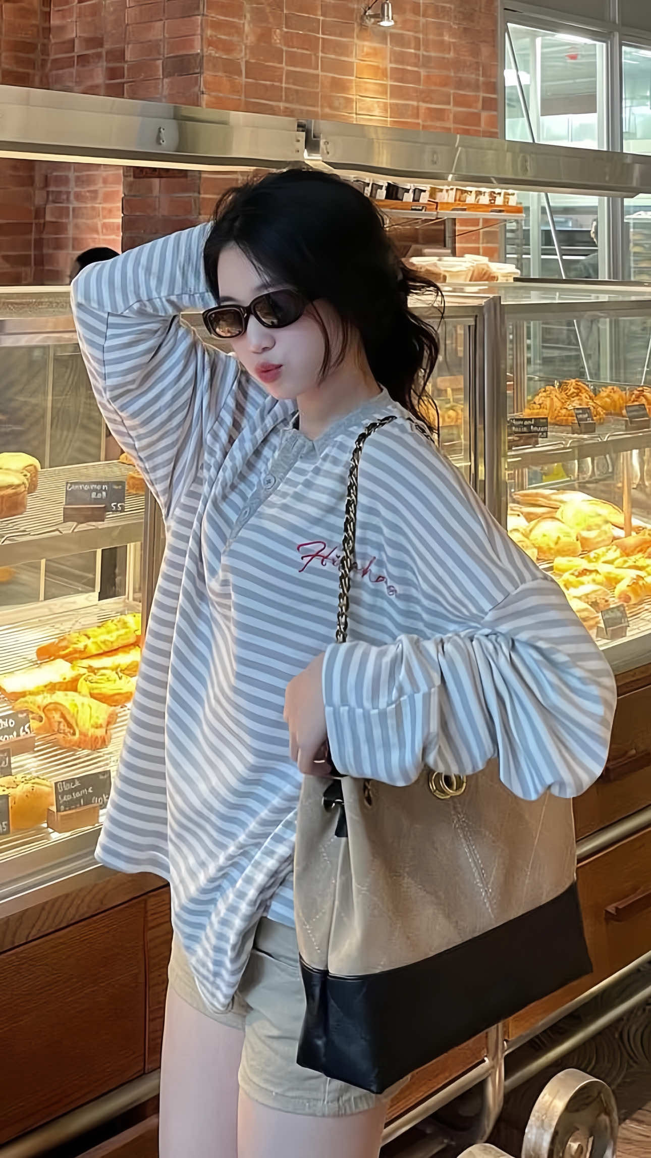 Áo thun dài tay cổ trụ kẻ sọc ngang #viral #xuhuong #aothunkengang #aothunnamnu #shopcuahoan 