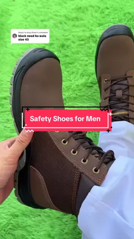 Replying to @kuya lhow Safety Shoes or Safety Boots Steel Toe for Men #safetyshoes #safetyboots #steeltoeshoes #shoesformen #safetyshoesformen 