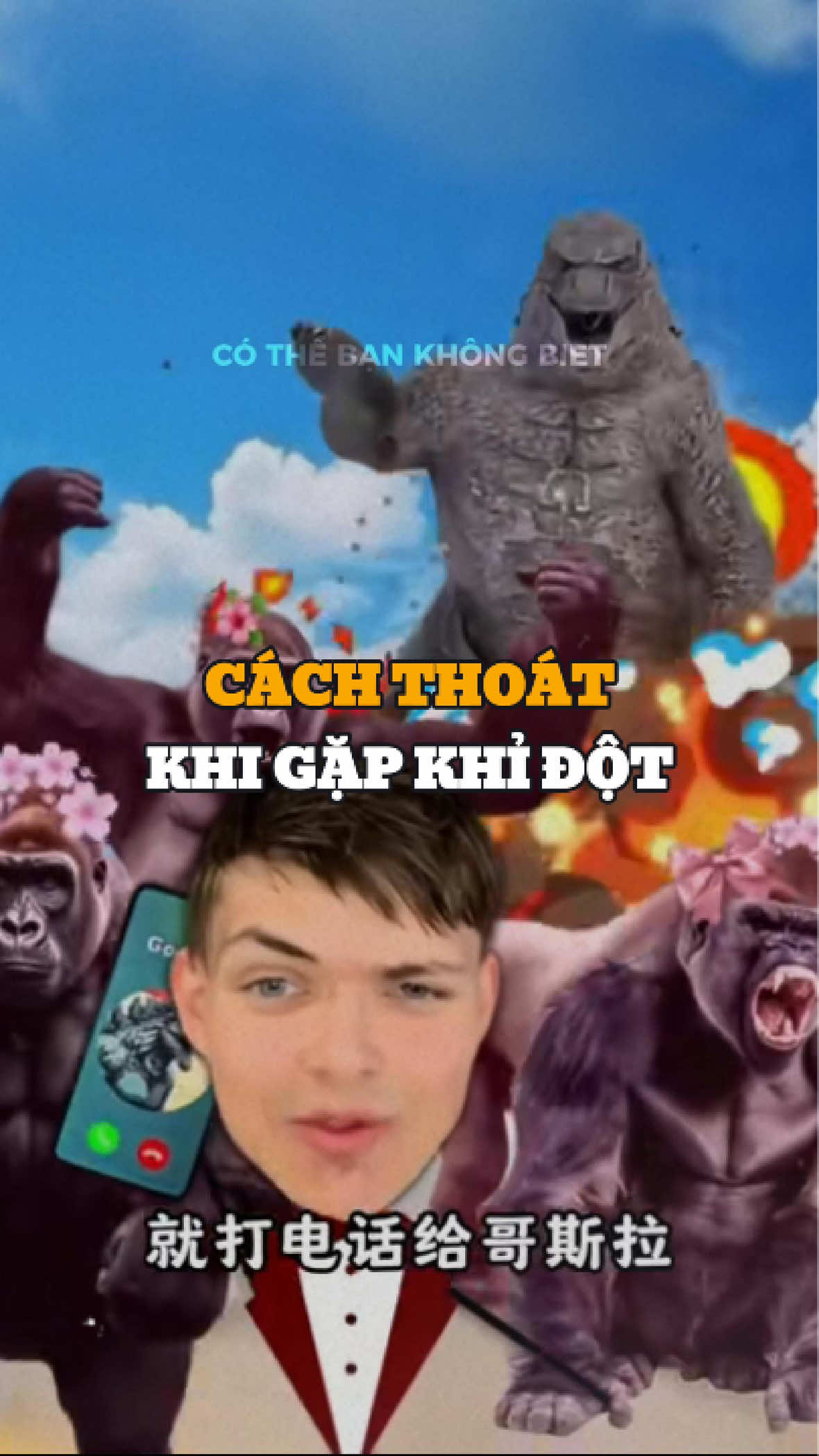 cách bạn thoát khỏi đàn khỉ đột #cothebankhongbiet #khidot #xuhướng 