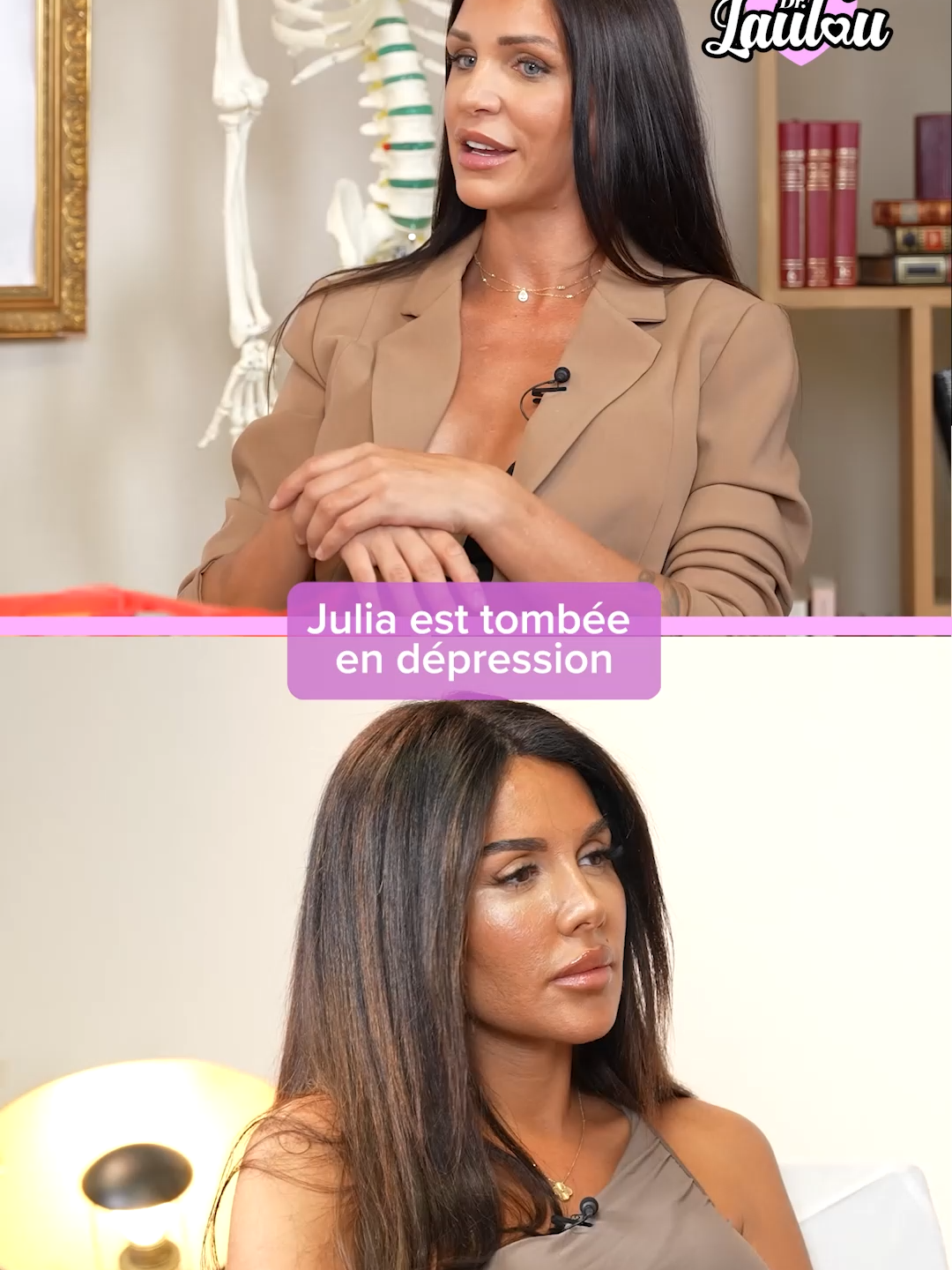 Julia est tombée en dépression avec son ex 😰 #laulaubabyshow #lauralempika #drlaulau #les50 #lescinquante #juliaparedes #téléréalité