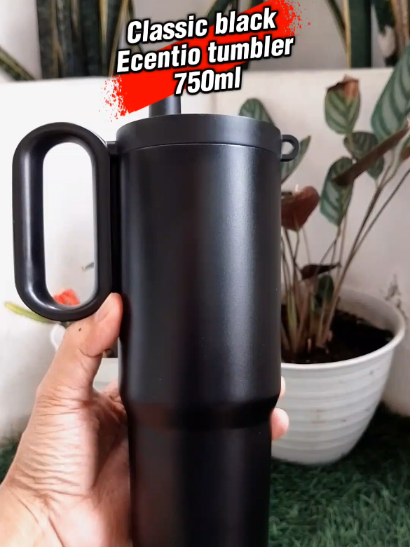 Tumbler Ecentio black classic 750ml stainless steel SUS 316 tahan panas dingin #ecentio #ecentiotumbler #tumblerkopi #tumblerlucu #tumblerestetik 