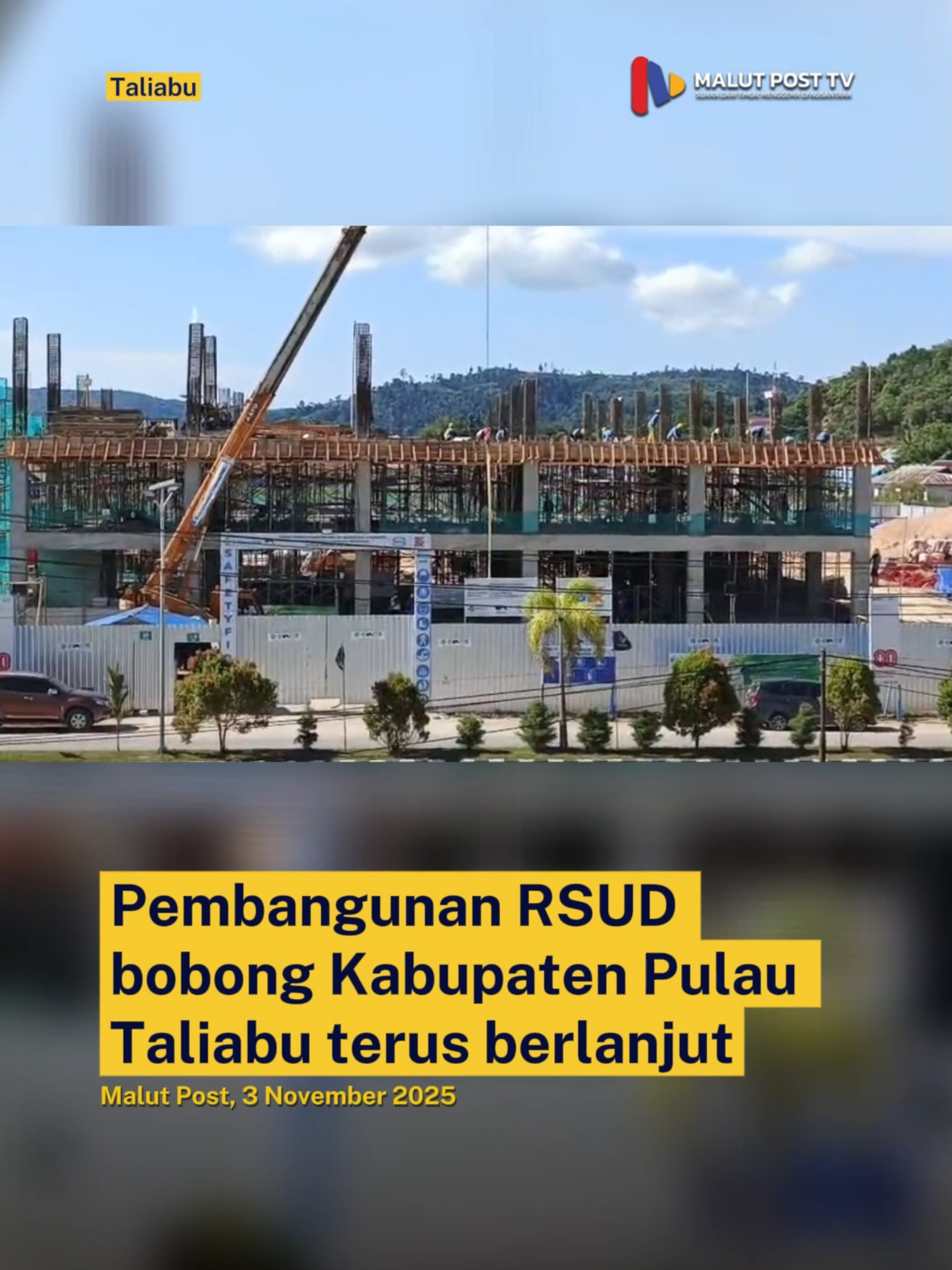 Pembangunan RSUD bobong Kabupaten Pulau Taliabu terus berlanjut. Ini setelah Pemerintah pusat menunjukkan komitmen dalam meningkatkan layanan kesehatan, sebagai sebuah upaya strategis peningkatan status RSUD Bobong dari tipe D menjadi tipe C untuk memastikan pelayanan kesehatan di Taliabu lebih optimal.