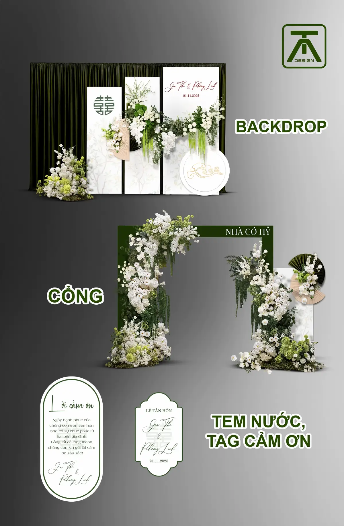 Quay lại với tone màu truyền thống xanh trắng không biết có lên xu hướng không nhỉ🤣🤣 #TADESIGN #xuhuong #tainguyenthietke #weddingdesign #thietkecuoi 