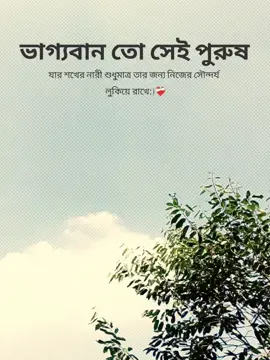 ভাগ্যবান তো সেই পুরুষ; যার শখের নারী শুধুমাত্র তার জন্য নিজের সৌন্দর্য লুকিয়ে রাখে:)❤️‍🩹 #fyppppppppppppppppppppppp #foryoupage #fyp #foryou #capcut 