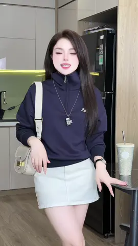 Áo sweater cổ khoá Ecochic thêu cao cấp bảng màu xinh yêu mặc thích lắm luôn #aoni #aosweater #aoninu #aothunnu #aonisweater